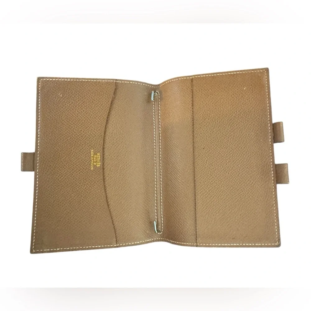 HERMES mini agenda Courchevel Leather -tan - Picture 1 of 7